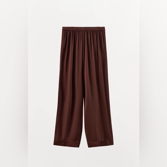 Zara Brown Wide Leg Pants - Picture 8 of 9